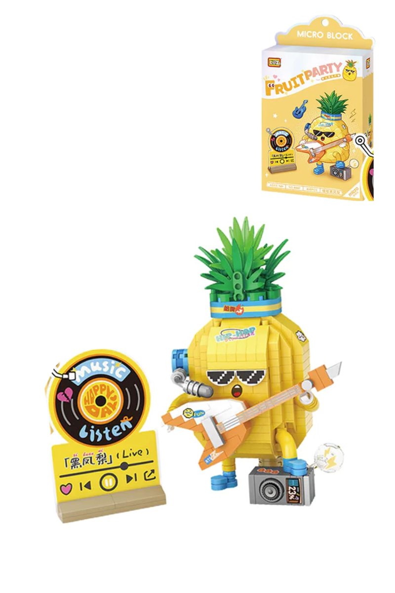 Loz Micro Block Serisi Gitarist Ananas Figürü 430 Parça Oyuncak Yapım Seti FFLZ-8847