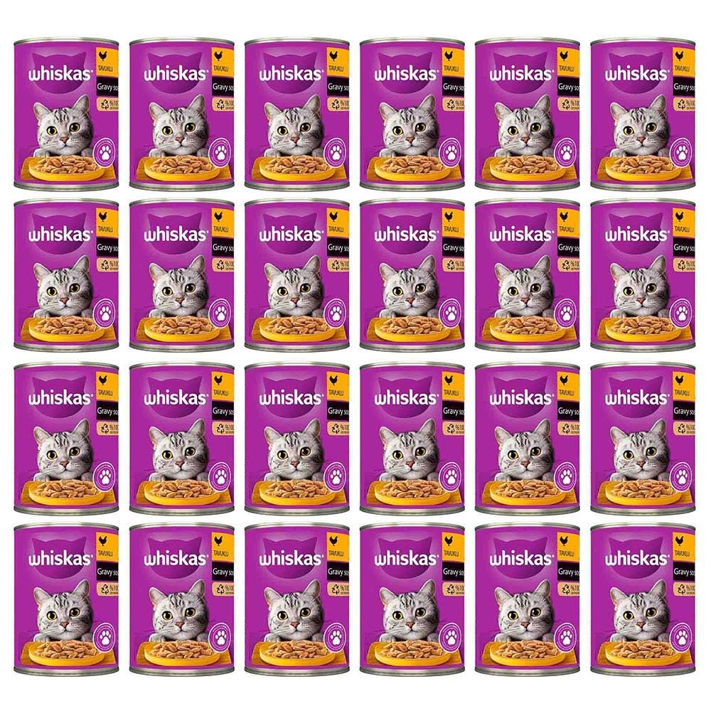 Whiskas Tavuklu 400 Gr x24, Kedi Yaş Mama