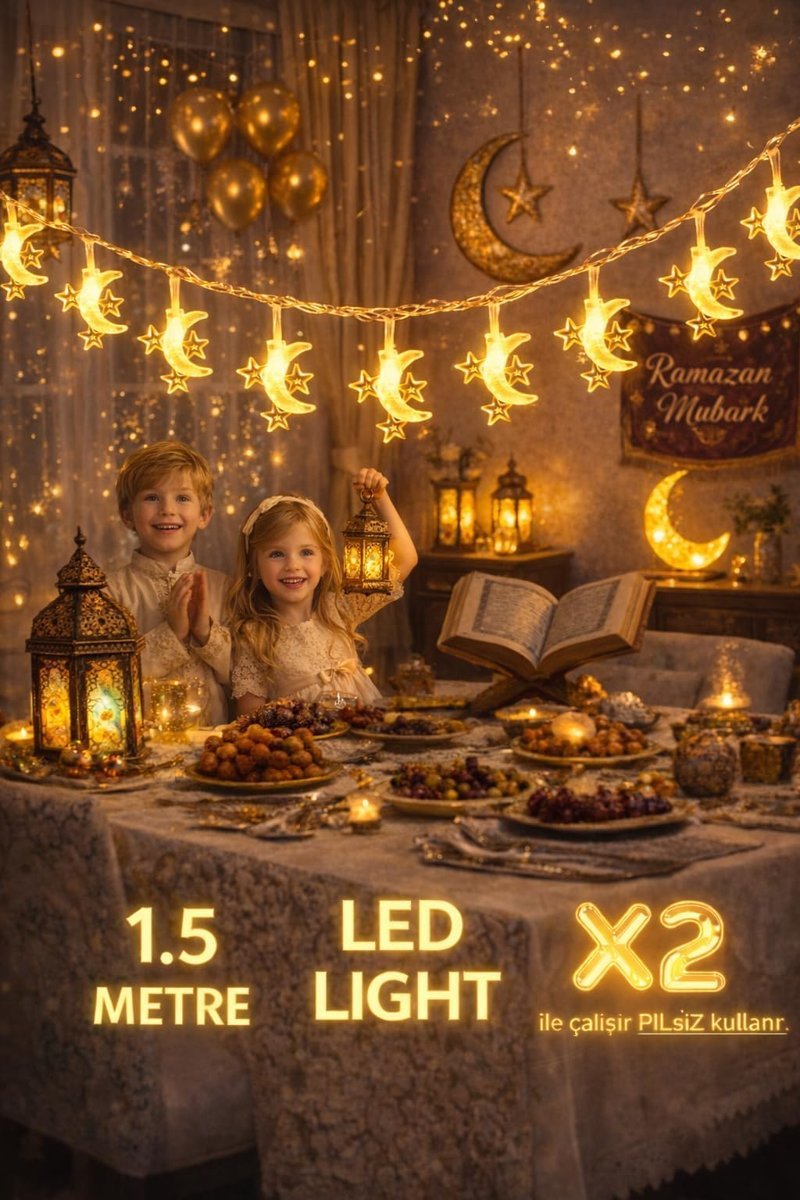 Pilli led ışık, Şerit led 1,5 Metre SARI Işıklar Peri Işıkları Aydınlatmalı Şerit Led led ışık şerit Led Işık 3 Yıldız 1 Ay