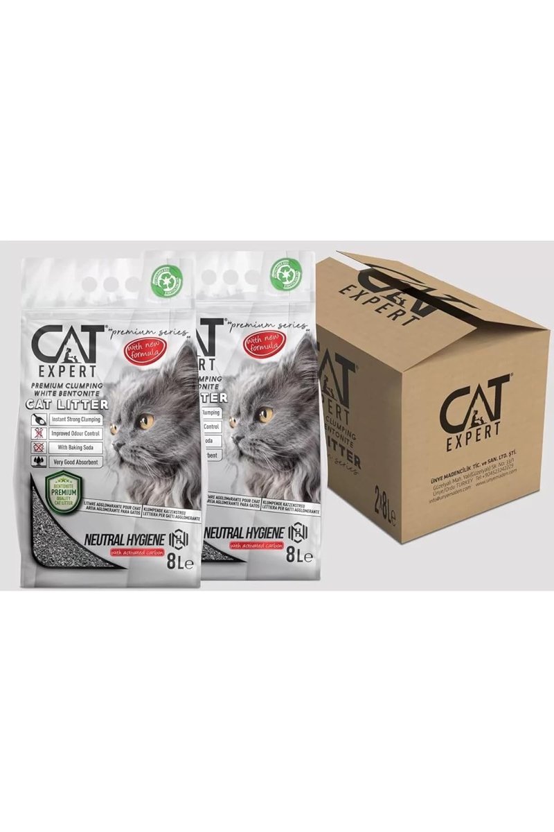 Neutral Hygiene With Activated Carbon Topaklanan Koku Hapseden Tozsuz 2x8 = 16 Lt Kedi Kumu