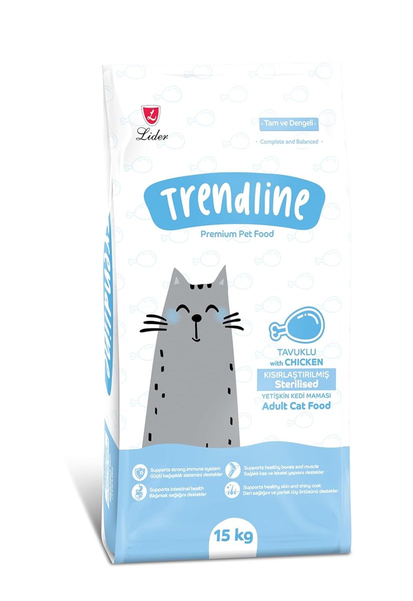 Trendline Yetişkin 27/10 Kısırlaştırılmış Tavuklu Kedi Maması 15 Kg