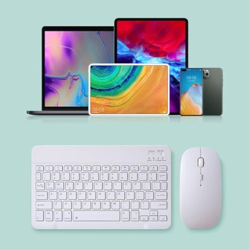 Valkyrie Bluetooth Ios Ipad Android Windows Uyumlu Klavye Mouse Seti - Sessiz - Şarjlı - Combo - Ultra İnce - Türkçe - Kablosuz Beyaz