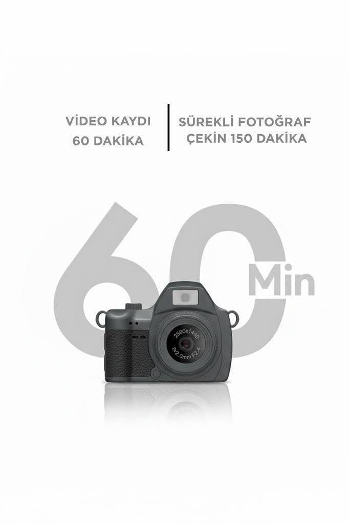 Torima Dijital Fotoğraf Makineleri Video Mini Kamera 2K Video 128GB Destekli CMR42 Siyah