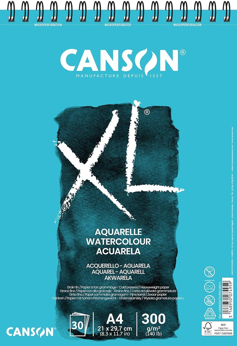 Canson XL Aquarelle Sulu Boya Blok 300g A4 30 Sayfa