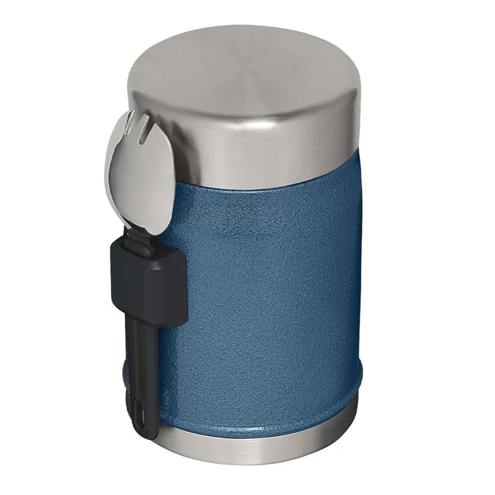 STANLEY Classic Legendary Yemek Termosu + Kaşık 0.4 Litre - Mavi (Hammertone Lake) | Paslanmaz Çelik