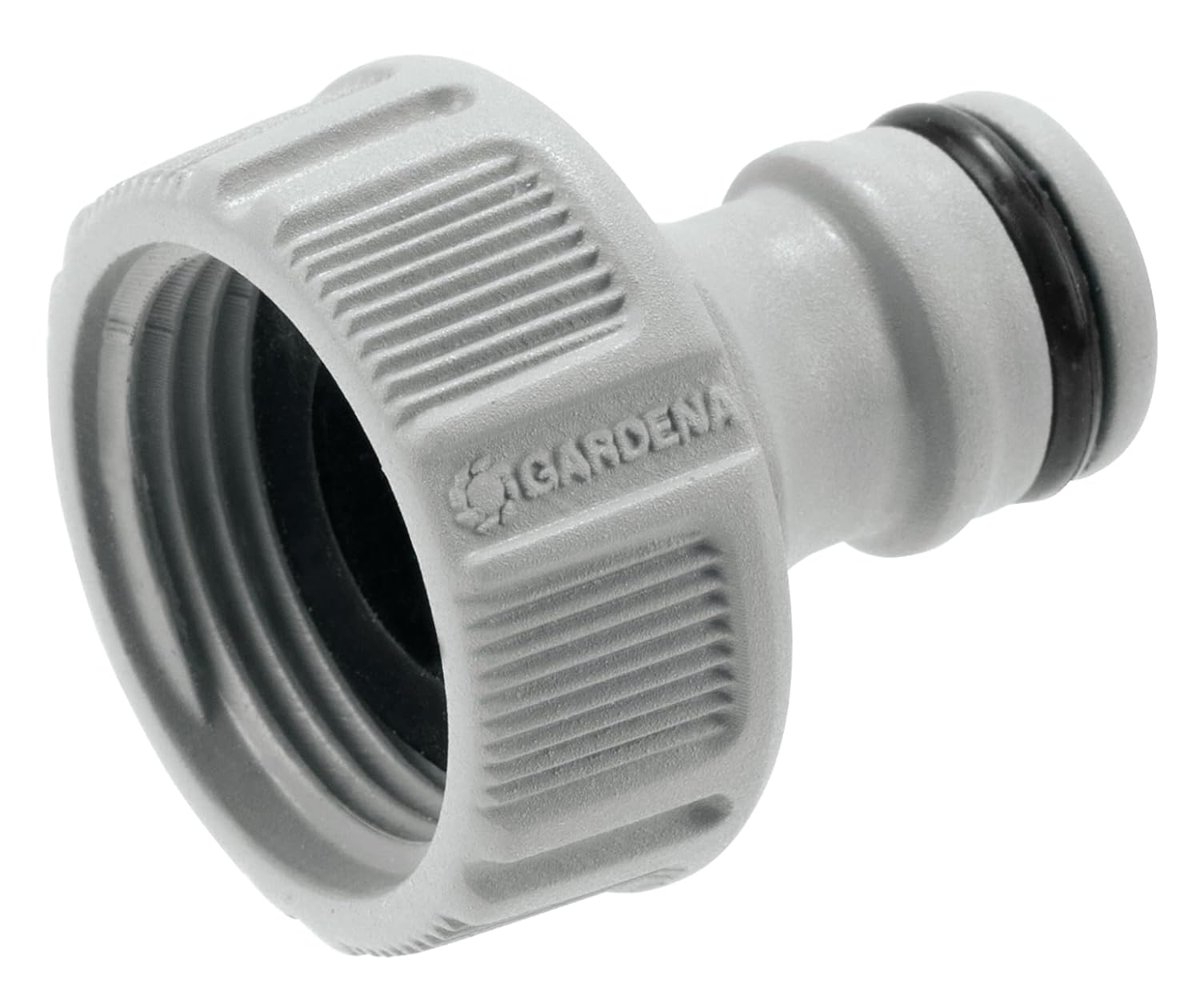Gardena Musluk bağlantısı 26,5 mm (G 3/4 inç): Su hortumu bağlantısı için adaptör, sıçrama önleyici teknoloji, donmaya karşı dayanıklı, orijinal Gardena sistemi, ambalajsız ambalaj (18221-20)