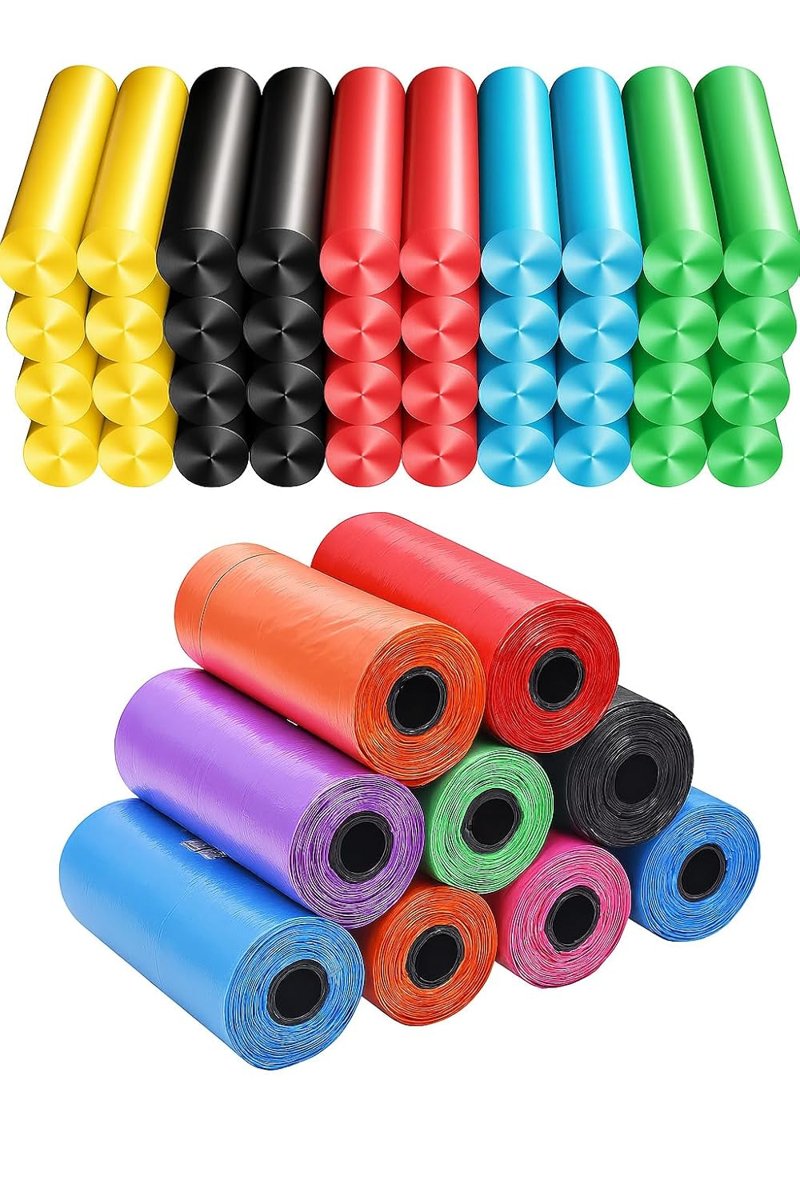 Kyrotech 8'li Evcil Hayvan Atık Toplama Torbası, Kediler ve Köpekler için Taşınabilir Kaka Poşeti, S