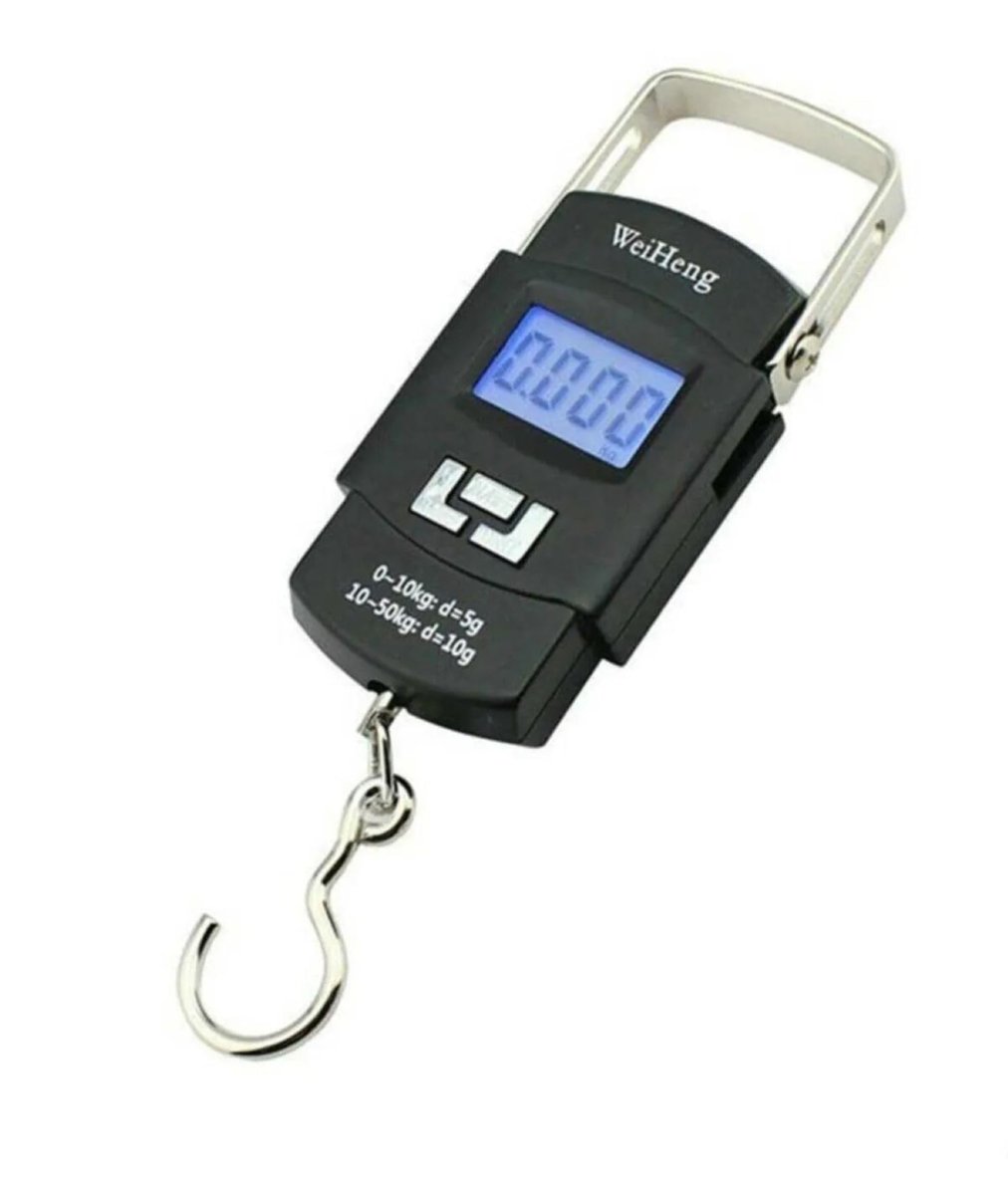 Busstier LCD Ekran Seyahat Bavul Ağırlık El Terazi, Dijital Taşınabilir Askılı Pilli Bagaj Tartısı, 50 Kg Kapasite, Balık Tartısı ve Çok Amaçlı Kullanım