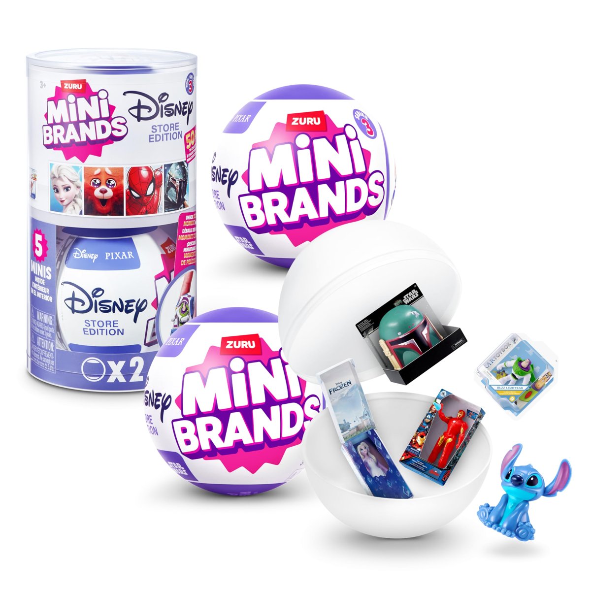 Mini Brands Disney Store Series 3 (2'li Paket) ZURU, Disney Temalı Sürpriz Koleksiyon Minisi, Kör Ambalaj, Disney Temalı Koleksiyon Ürünleri