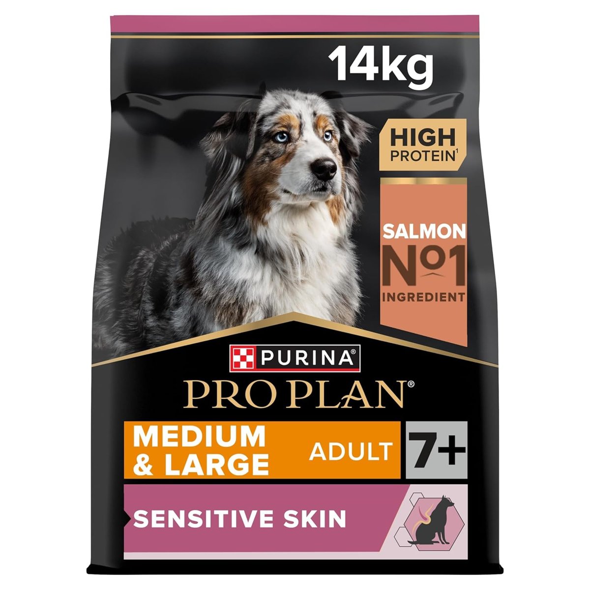 Pro Plan Medium Large Somonlu Kuru Köpek Maması, Yetişkin 7+ Yaş, 14 kg