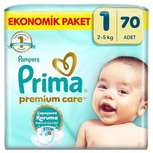 Prima Bebek Bezi Premium Care 1 Numara 70 Adet Yenidoğan Ekonomik Paket