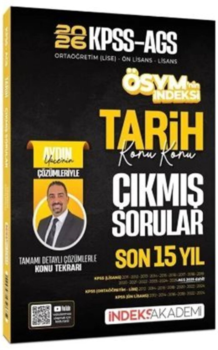2026 KPSS MEB - AGS Tarih ÖSYM nin İndeksi Çıkmış Sorular Son 15 Yıl Konu Konu Çözümlü