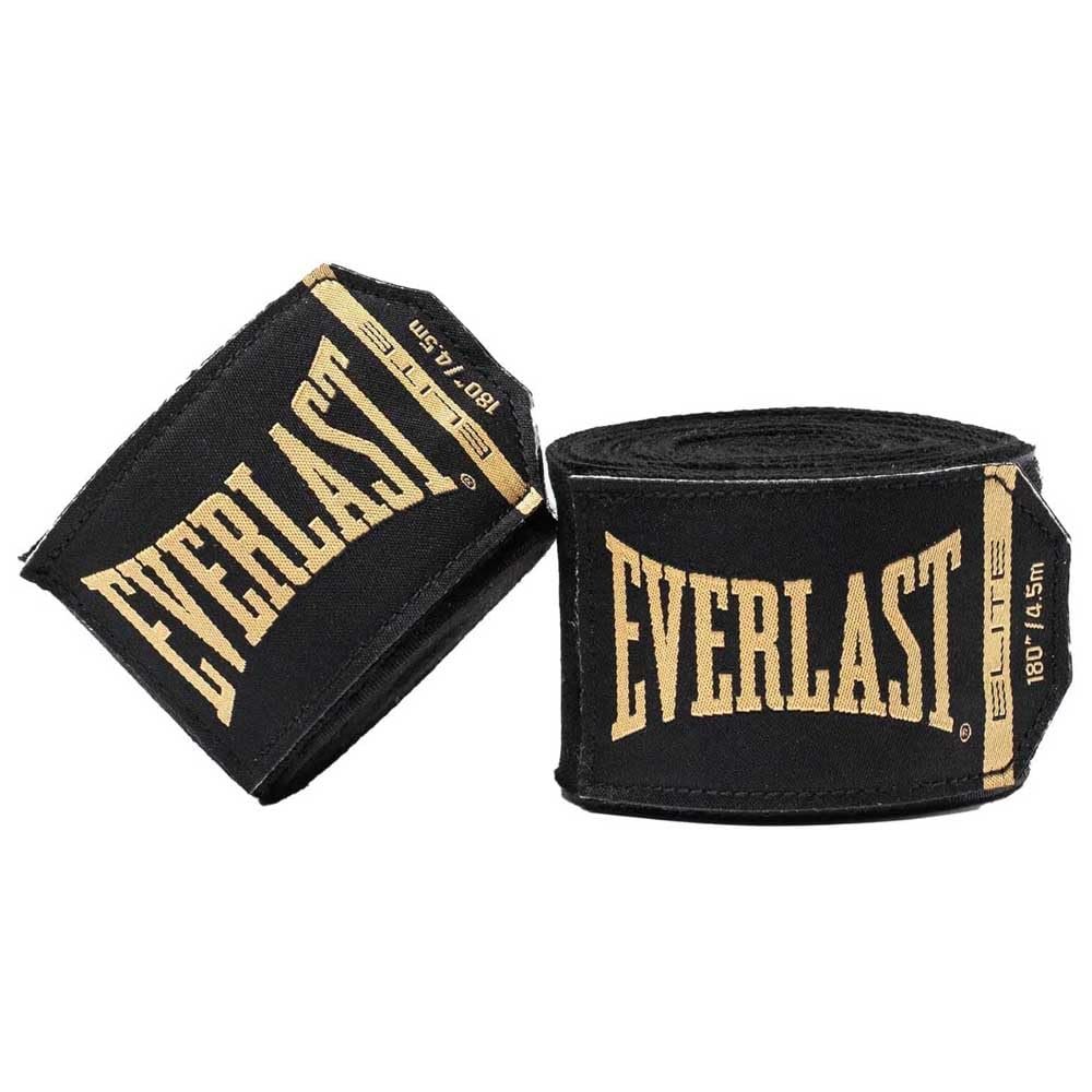 Everlast Elite Boxing Hand Wraps 180" Black/Gold