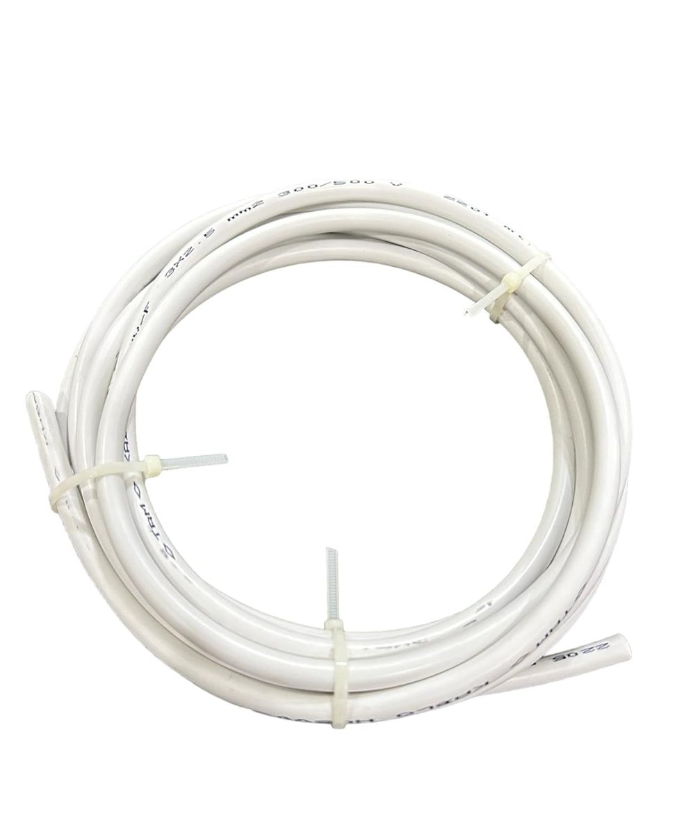 3x2,5 MM CCA TTR BEYAZ RENK KAUÇUK TOPRAKLI SEYYAR ELEKTRİK KABLOSU (10 METRE)