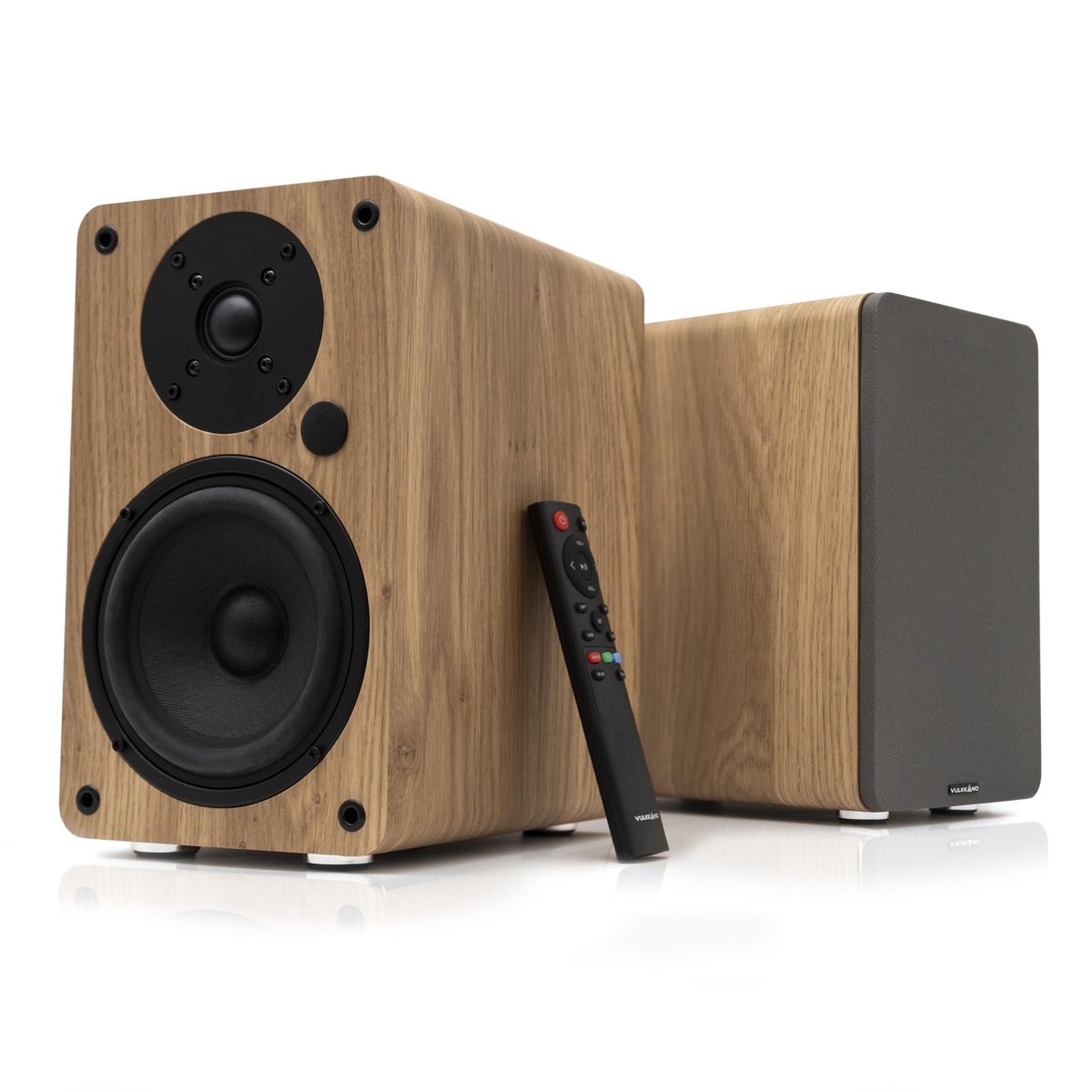 VULKKANO A5 ARC Aktif Hoparlör Kahverengi (HDMI ARC,RCA Bluetooth,Optik,USB,Sub Out)