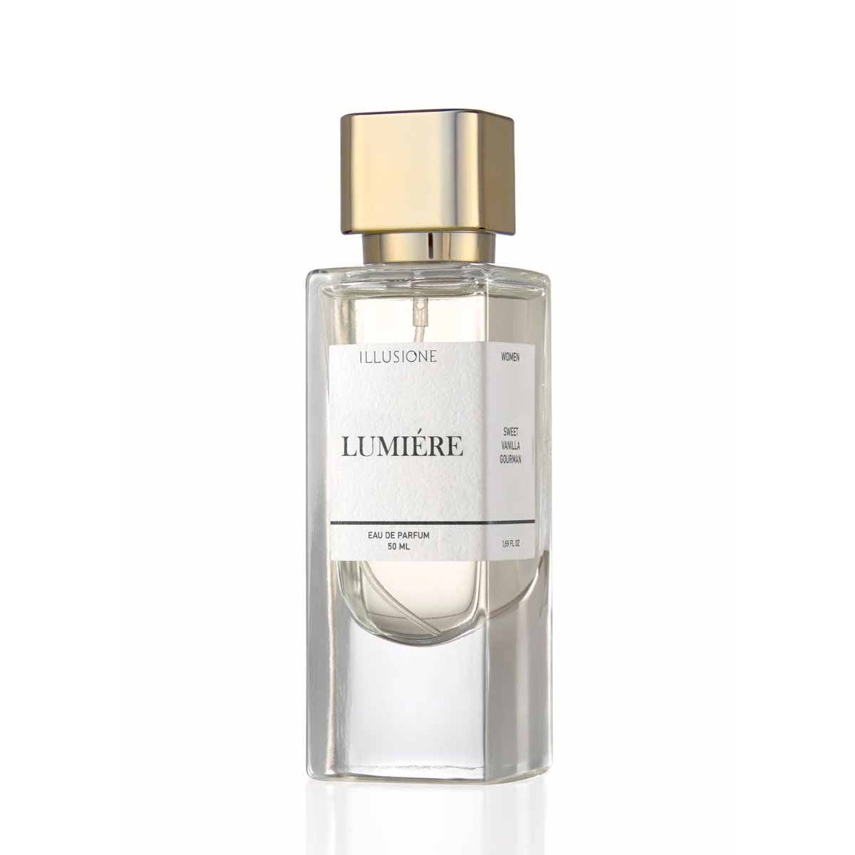 ILLUSIONE Lumiére EDP Kadın Parfüm 50 ml | Tatlı - Vanilya - Gurme | Narenciye, Müge, Orkide, Misk