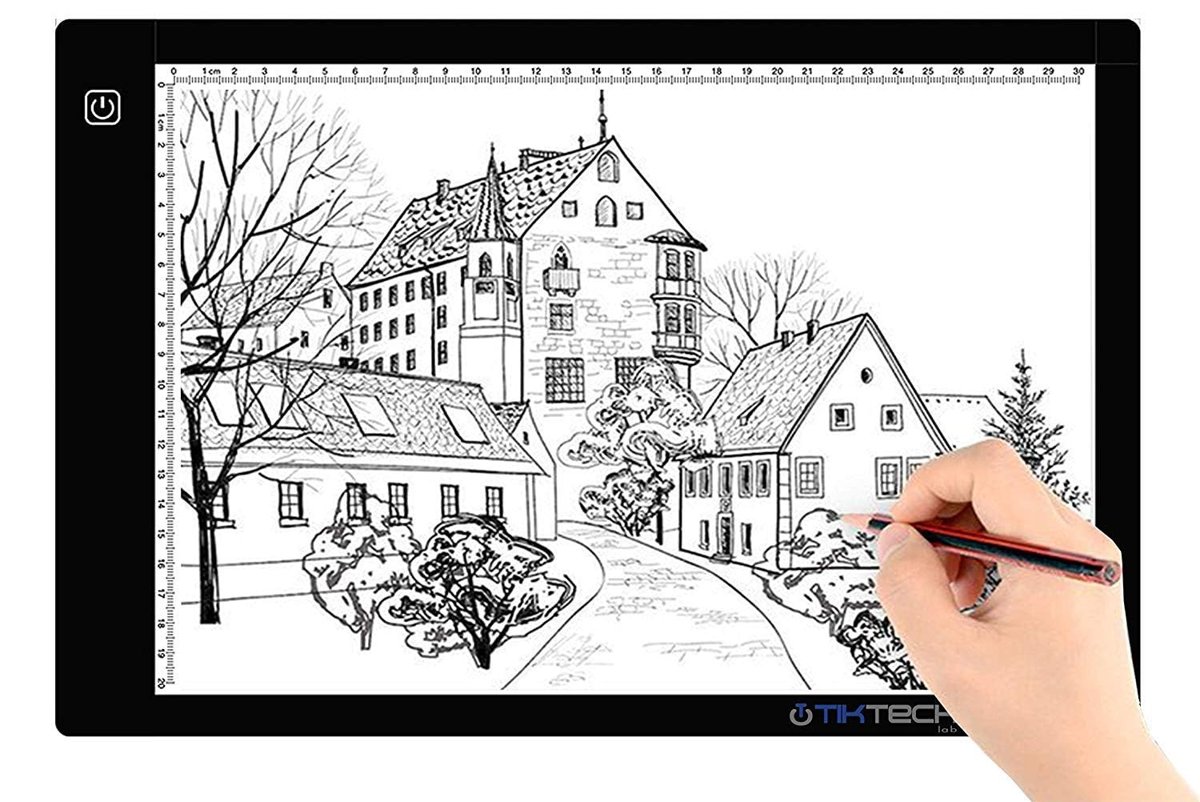 tiktecklab A4 Ultra-thin Portable LED Light Box Tracer USB Power Cable Dimmable Brightness LED Artcraft Tracing
