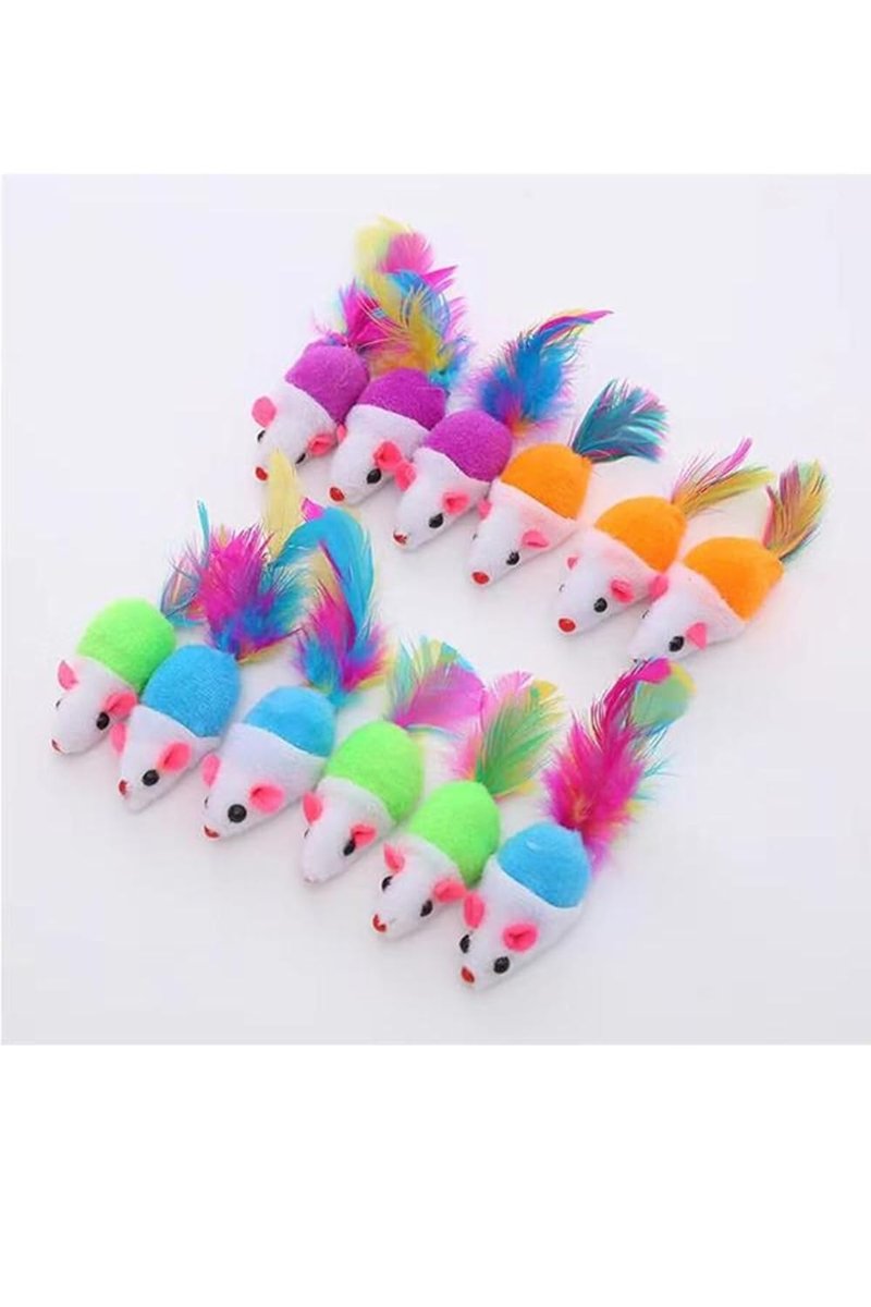 Glipet Renkli Peluş Fare Kedi Oyuncağı 8 Cm 3 lü