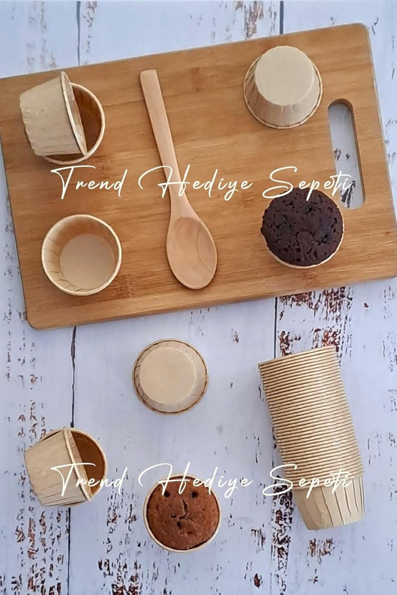50'li Mini Boy Kraft Muffin Cupcake Kalıbı 45x35 Mm Kek Kalıbı, Safari Konsept, Airfryer Uyumlu