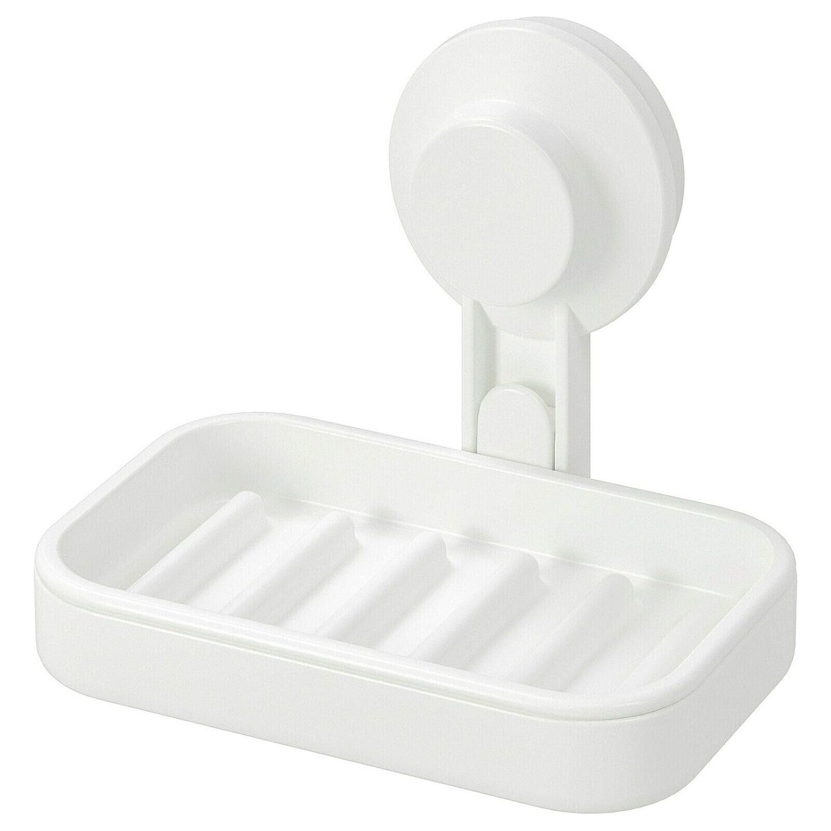 Ikea TISKEN vantuzlu sabunluk, beyaz, tek boy