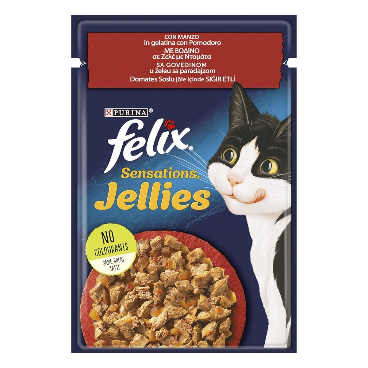 Felix Sensation Sığır  Domatesli Kedi Yaş Mama 85 Gr