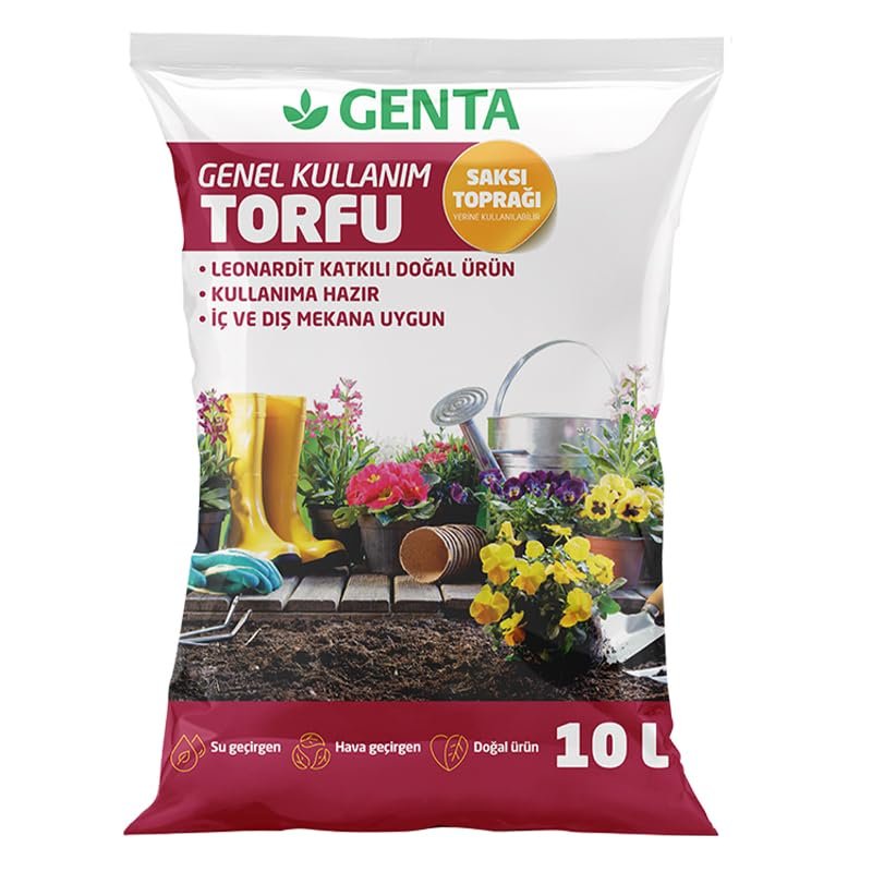 Genta Genel Kullanım Torfu Saksı Toprağı 10 Lt