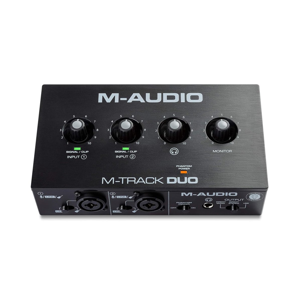 M-AUDIO M-Track Duo - USB Ses Arayüzü , İkili XLR, Hat ve DI Girişleri ile Kayıt, Yayın ve Podcasting için, Artı Yazılım Paketi de Dahil