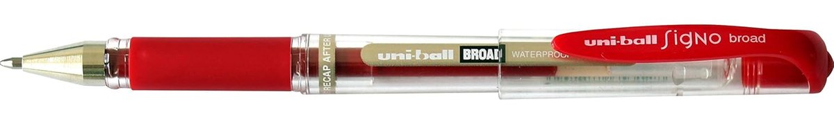 Uni-Ball UM-153 İmza Kalemi, 1.0 mm Uç, Kırmızı