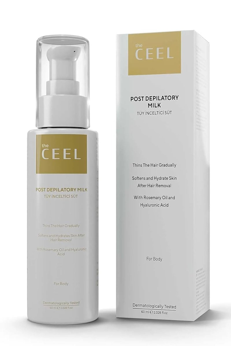 The Ceel Tüy İnceltici ve Nemlendirici Süt 60 ml - Isırgan Otu & Hyaluronik Asit İçeren Epilasyon Sonrası Bakım Losyonu, Cilt Yatıştırıcı ve Nemlendirici Vücut Bakım Kremi