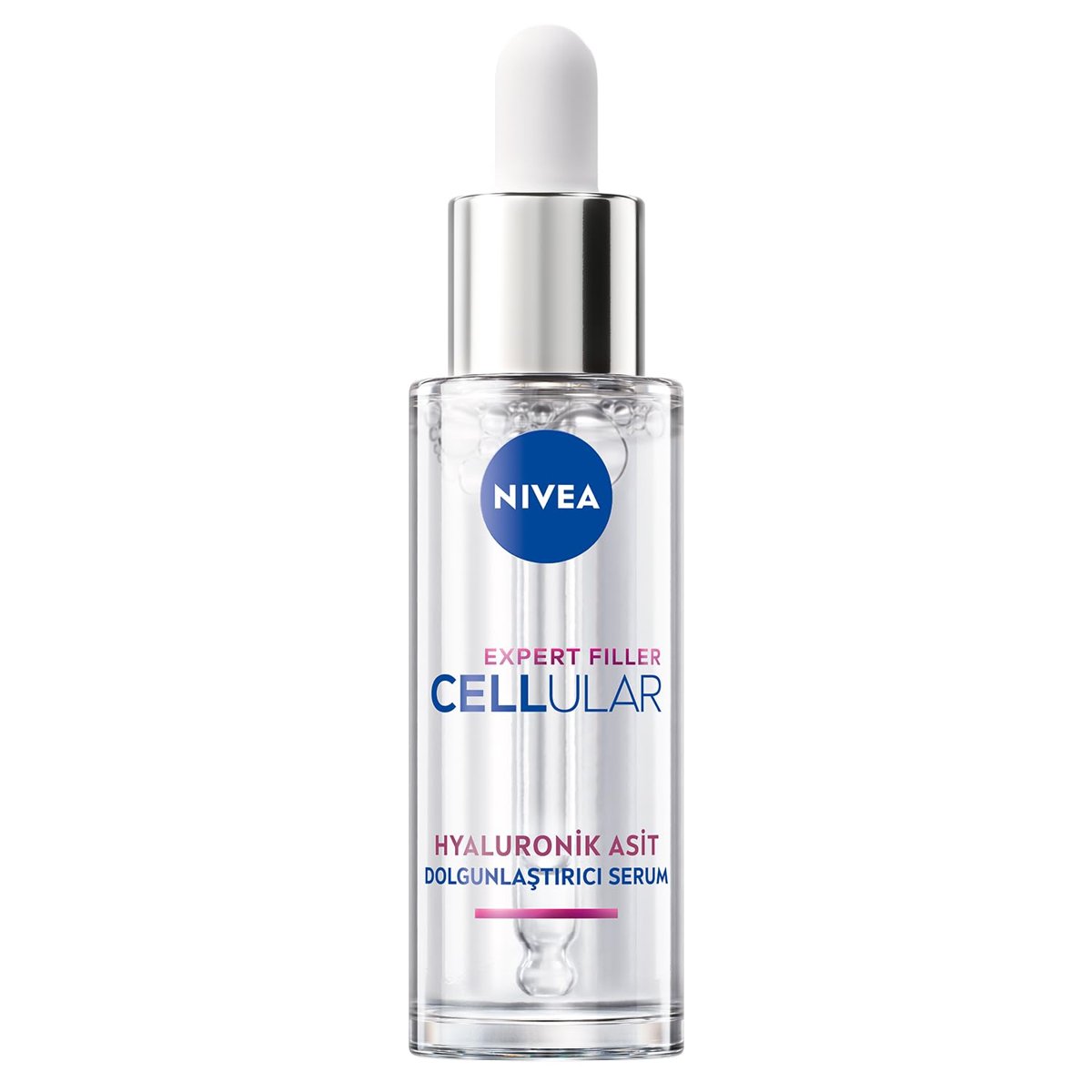 NIVEA Cellular Expert Filler Nemlendirici Cilt Serumu 30ml,Kırışıklık Karşıtı,Dolgunlaştırıcı,Saf Hyaluronik Asit,Tüm Cilt Tipleri