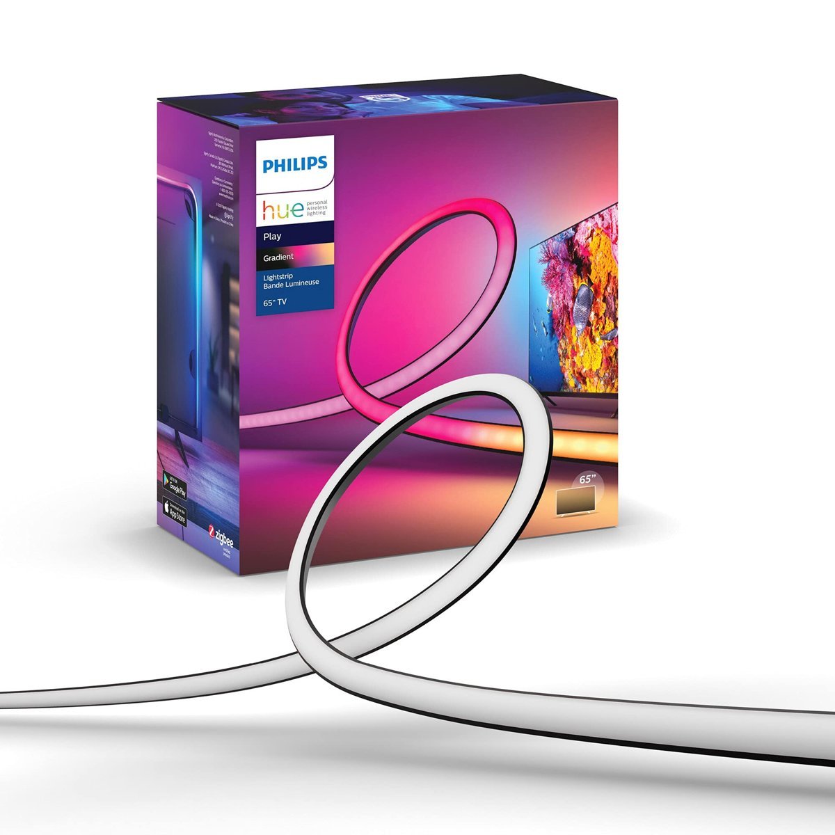 Philips Hue Lightstrip Gradient TV 65' Akıllı Renkli LED Şerit Aydınlatma - 25.000 Saat Ampul Kullanım Ömrü