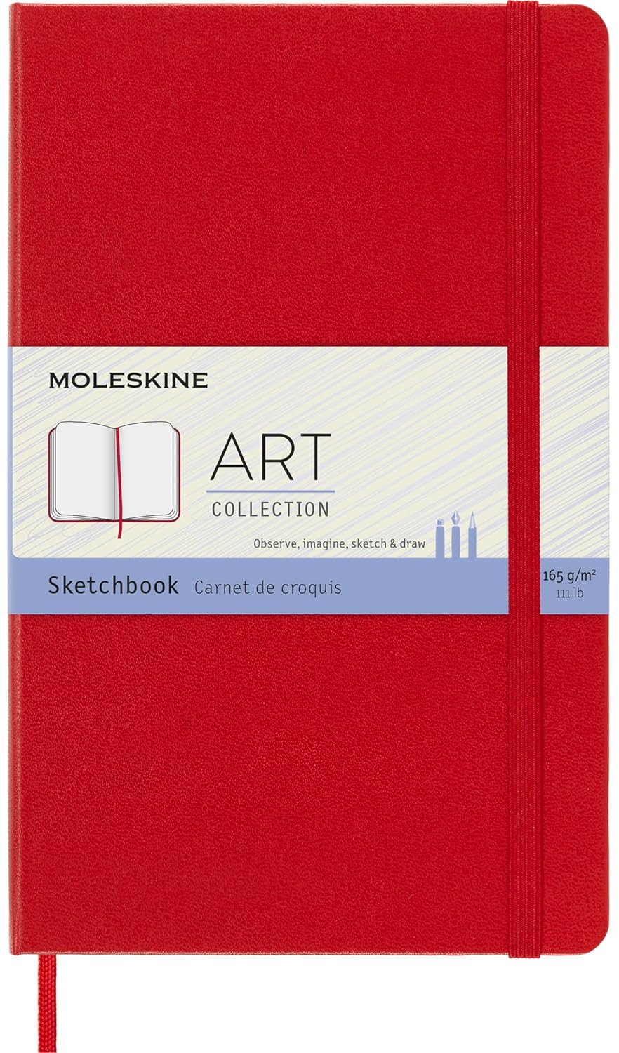 Moleskine Eskiz Defteri Kırmızı 13X21Cm, 165Gr, 104 Yaprak