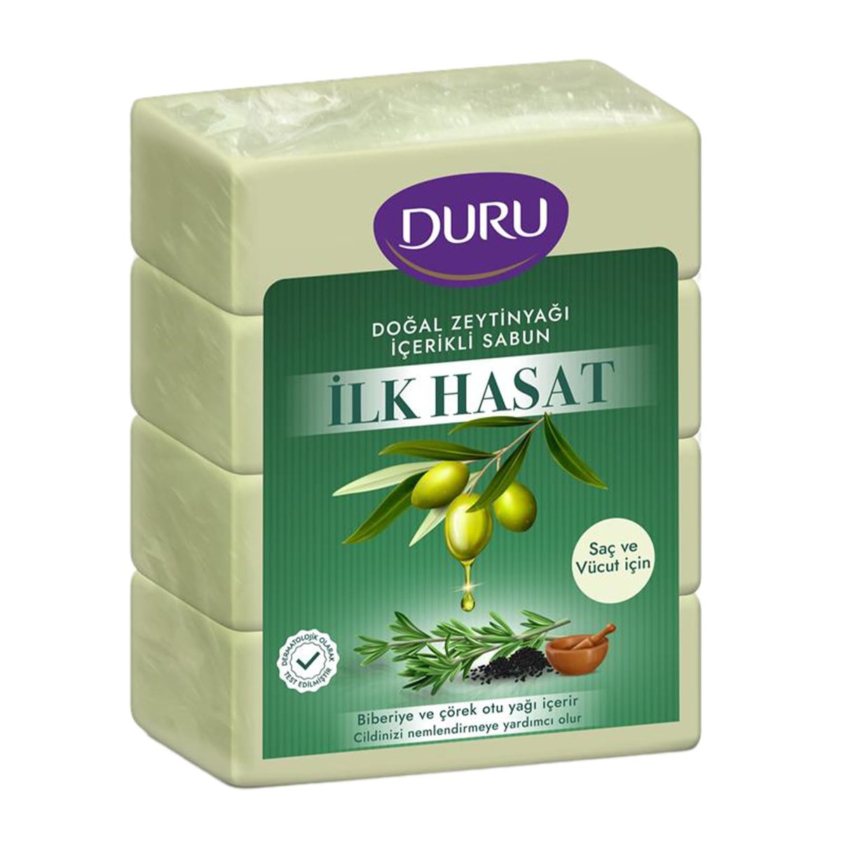 Duru İlk Hasat Doğal Zeytinyağı İçerikli Sabun 4 × 150 gr