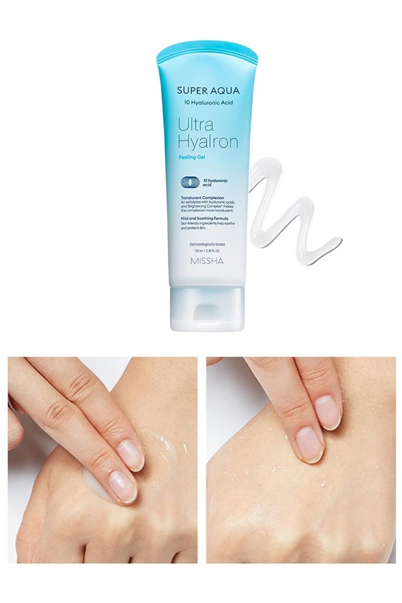 MISSHA Hyalüronik Asit İçeren Pürüzsüz Görünüm Veren Peeling 100ml Super Aqua Ultra Hyalron Peeling Gel