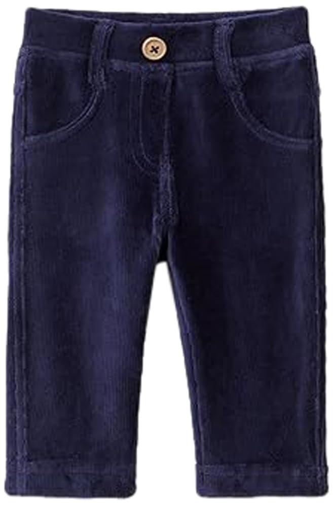 United Colors of Benetton Arka Cebi Tavşan İşlemeli Sahte Cepli Pantolon Bebek Kot Pantolon, Lacivert, 56