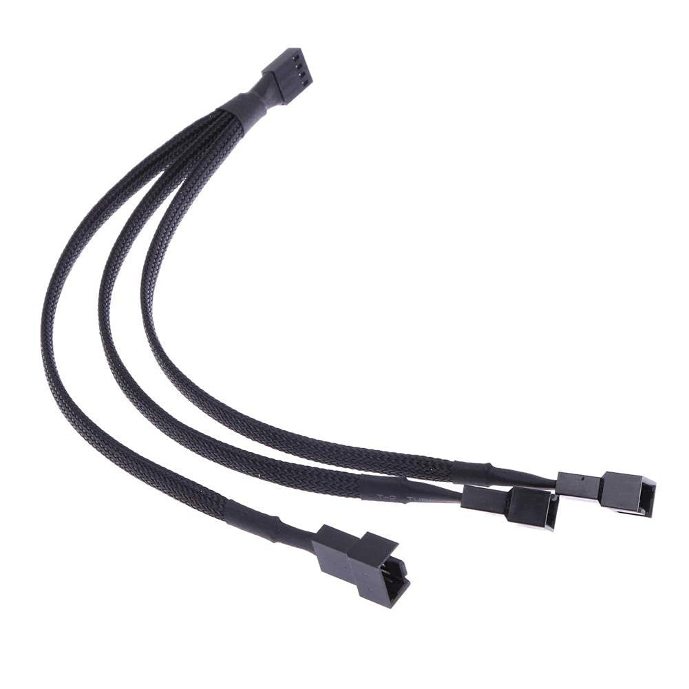 Alfais 4303 Fan Çoklayıcı Y PWM Kablosu 4 pin Switch 3 pin 3 Port