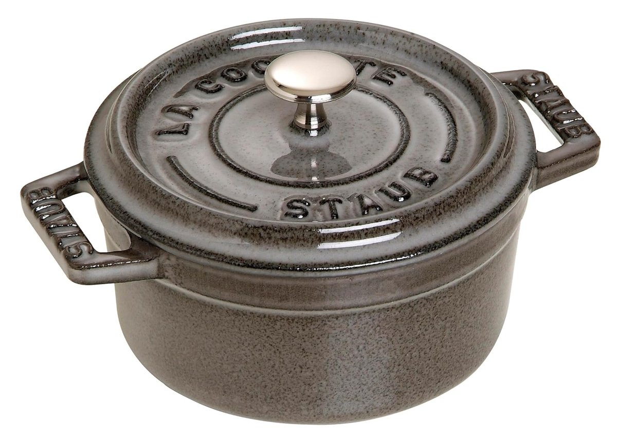 Staub La Cocotte Mini Döküm Tencere, 10 cm, Gri