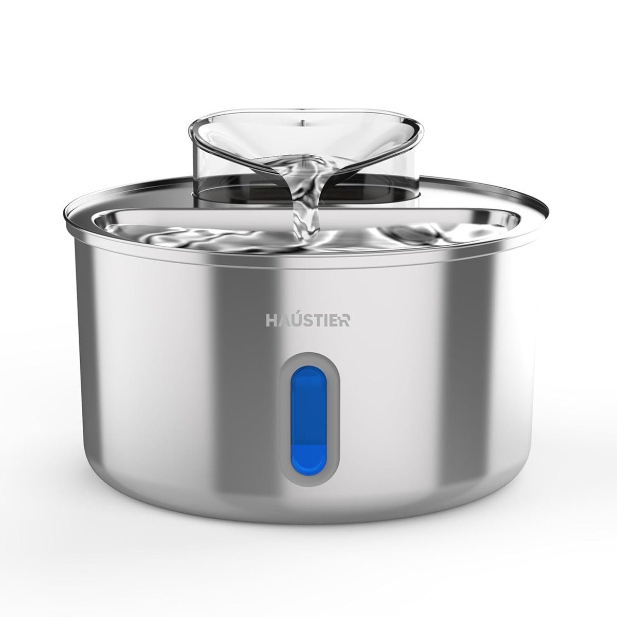 Haustier WF009L-W Pencereli Otomatik Kedi Su Sebili,Kedi Su Çeşmesi, Su Pınarı 3.5Lt Geniş Hazne, SUS304 Çelik, Ultra Sessiz, Çok Katmanlı Filtrasyon, Metal Tasarım