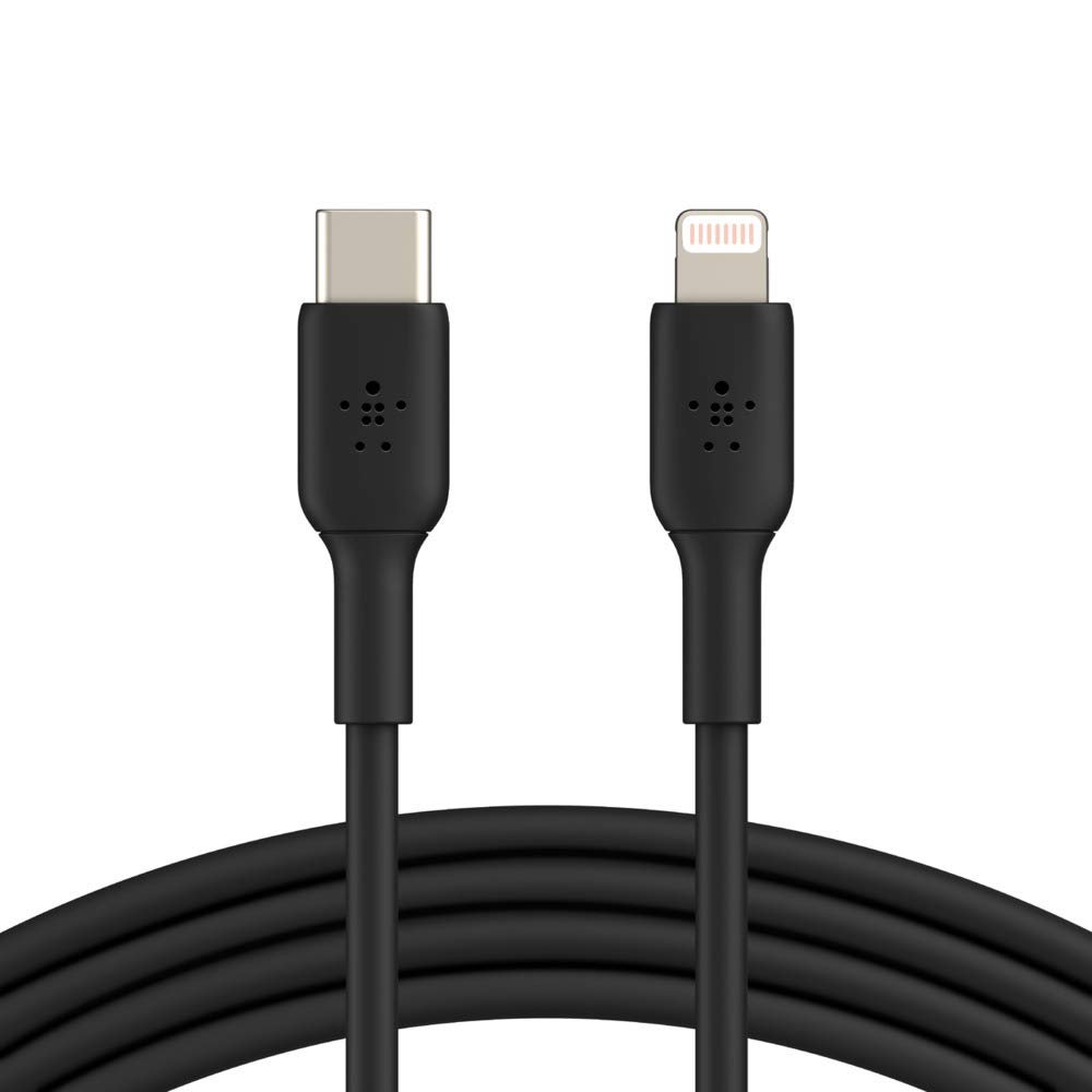 Belkin USB-C - Lightning Kablosu (Hızlı Şarj Kablosu) Hızlı Şarj MFi Sertifikalı USB-C Kablosu (Siyah, 1 m)