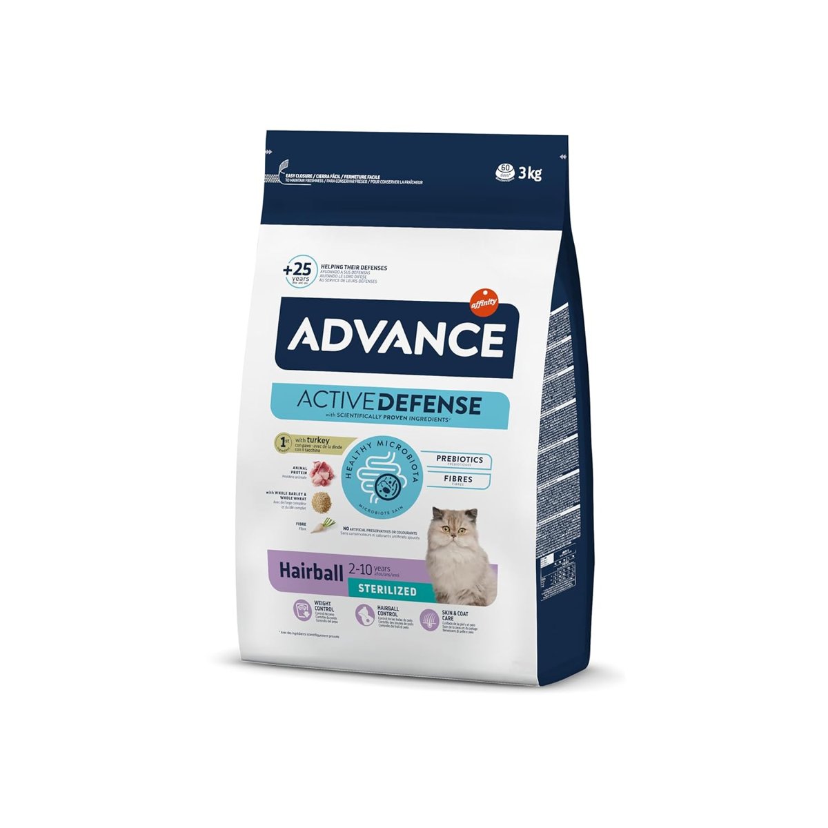 Advance Sterilized Hairball Hindili Kısır Kedi Maması, 3 Kg