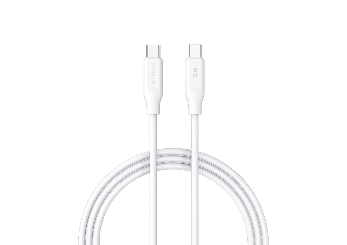 Syrox PD25TK Type-C To Type-C Pd 25W Hızlı Data/Şarj Kablosu 1 Metre Beyaz
