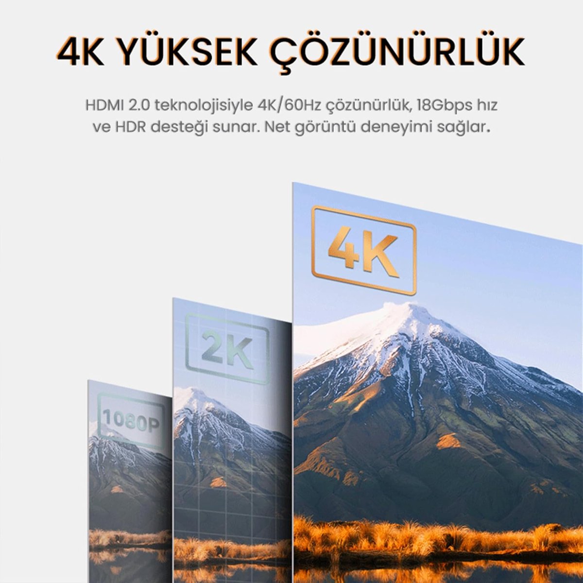 Veggieg V-H112 18Gbps HDR 4K 30Hz 3D HDMI 2.0 Kablo 20 Metre
