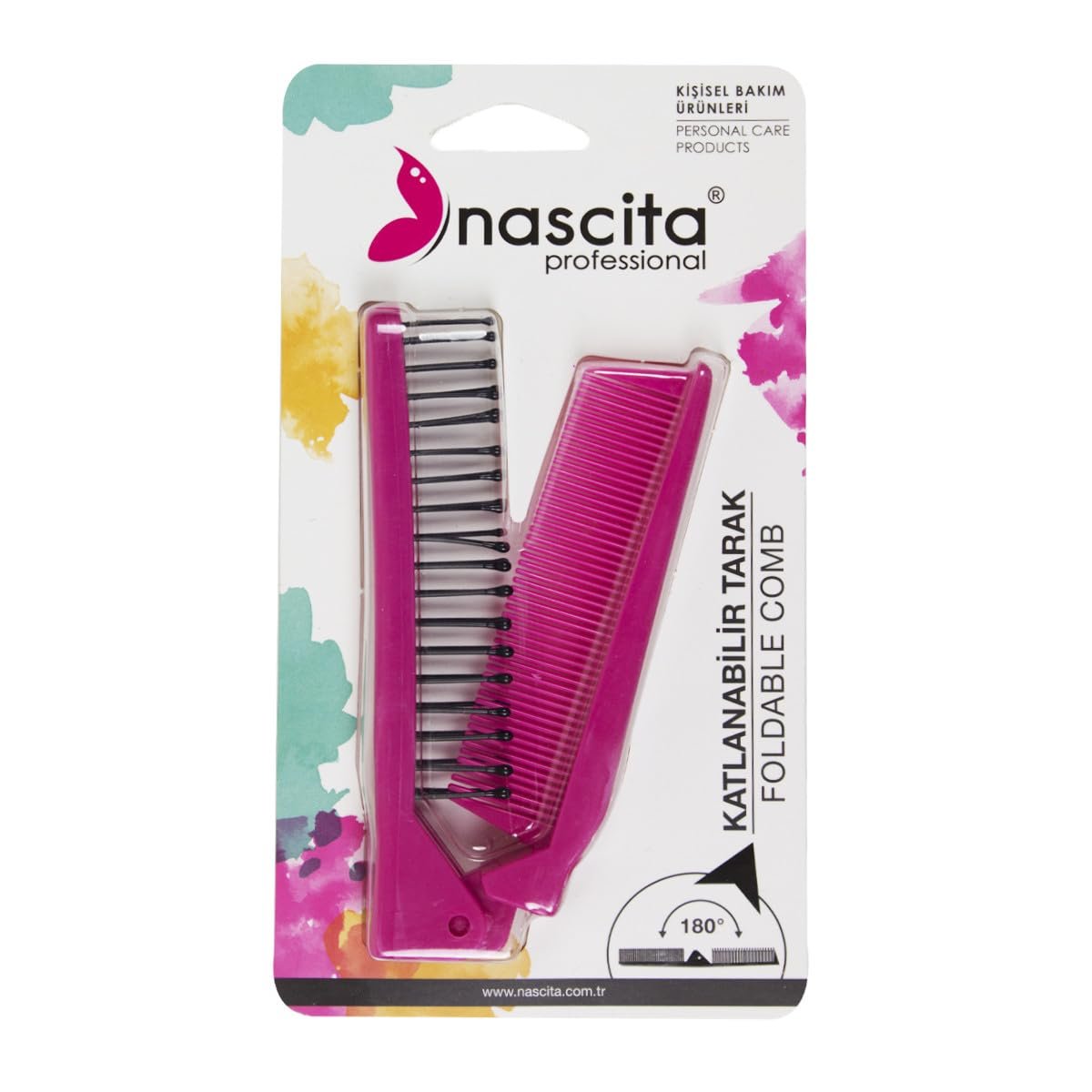 Nascita Açılır-Kapanır Tarak Fırça Kırmızı - 115
