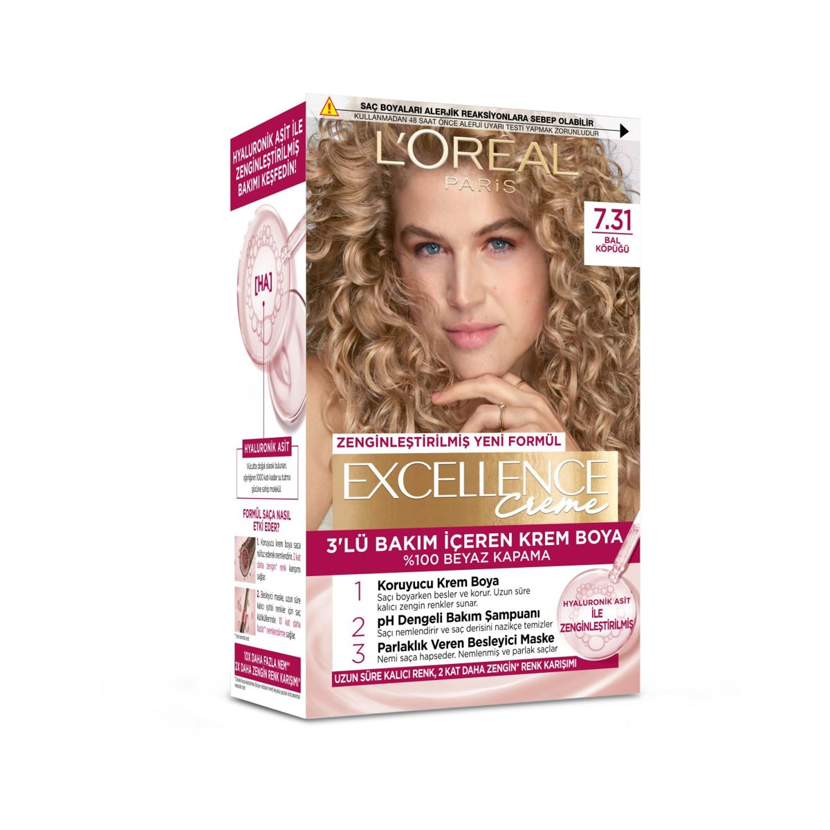 L'Oreal Paris Excellence Creme Saç Boyası - 7.31 Bal Köpüğü