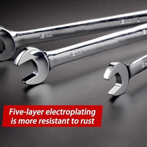 AEE® 7 Parça Mafsallı Cırcır Anahtar Seti | CR-V Chrome Vanadium Çelik | 72 Diş Hassas Mekanizma | 8-10-12-13-14-17-19 mm