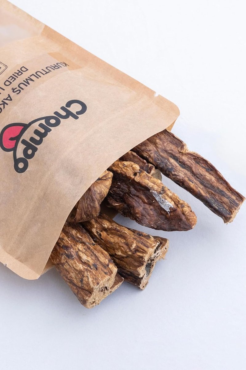 Chompo Dana Akciğer Şeritleri 100% Doğal Katkısız Köpek Ödül Maması 100 Gr