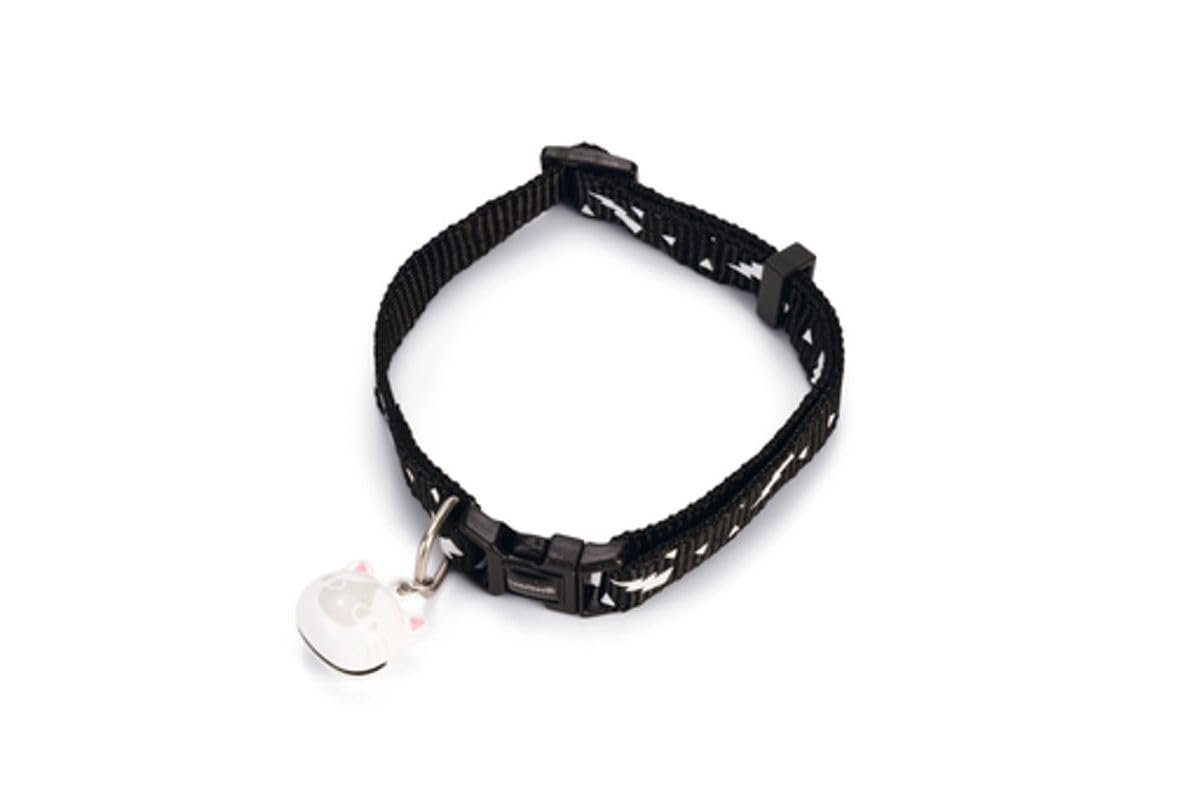Beeztees Kedi Boyun Tasması, Zilli, Siyah, 20-30cm
