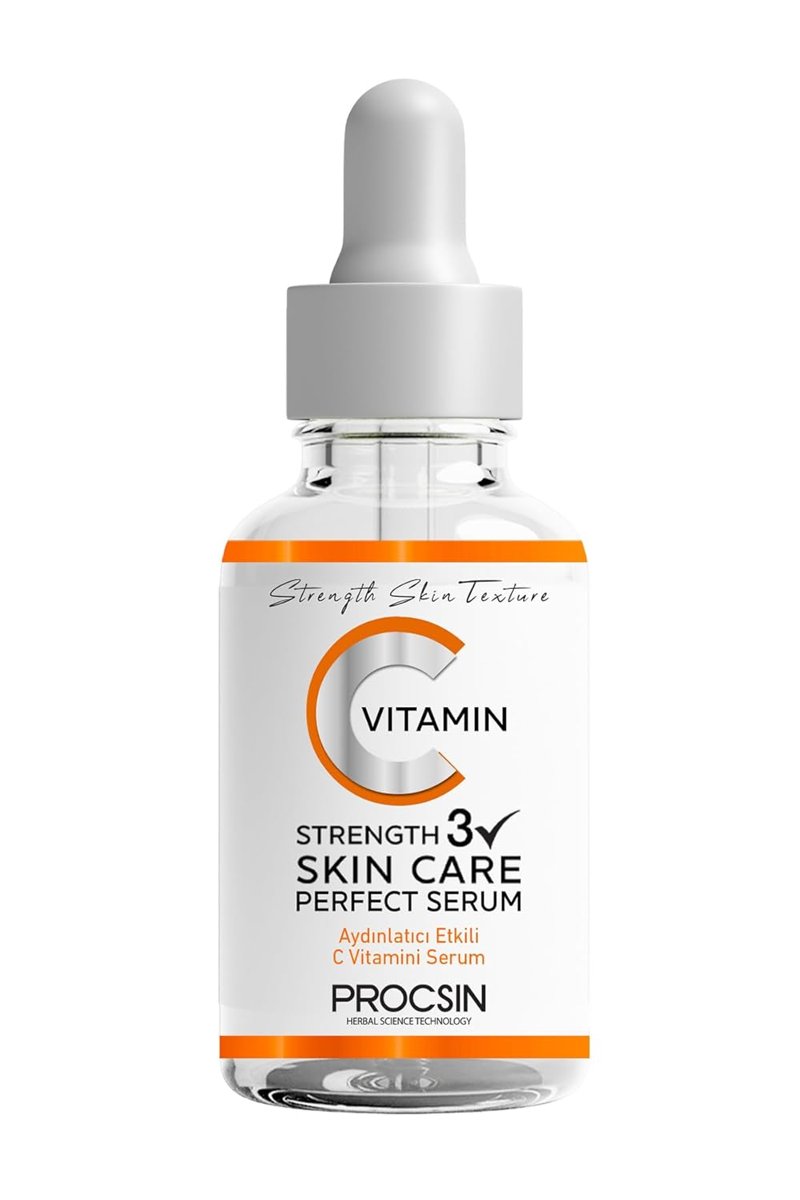 PROCSIN C Vitamini Serumu, Aydınlatıcı  Leke Karşıtı, Cilt Tonu Eşitleyici  Nemlendirici, Antioksidan Koruma  Canlandırıcı Bakım, 20 ML