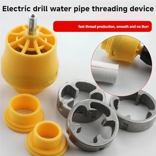 AEE® PPRC Su Borusu Dış Diş Açma Aparatı Seti – 1/2'' | 3/4'' | 1'' – Matkaba Takılabilir Diş Açma Ucu | Plastik Boru Dış Diş Açma Kalıbı, Dayanıklı Metal Set, Tesisat & Tamir İçin