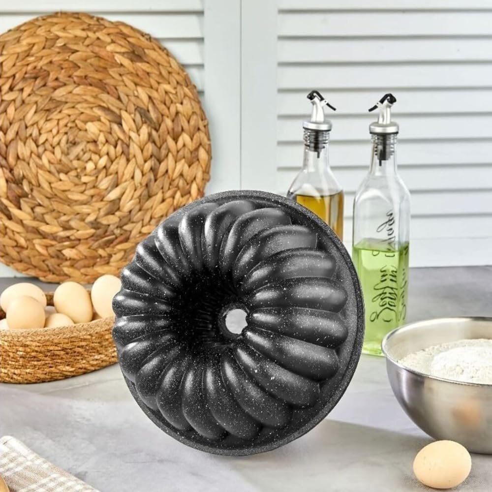 Deconox Thermo Döküm Gövdeli 24cm Granit Kaplama Dilimli Kek Kalıbı, Dilimli Kek Kalıbı, Döküm Kek Kalıbı, Granit kek kalıbı, Yanmaz Yapışmaz Granit Kaplama Döküm Dilimli Kek Kalıbı 24cm